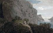 John William Edy Rocks in Heliesund oil on canvas